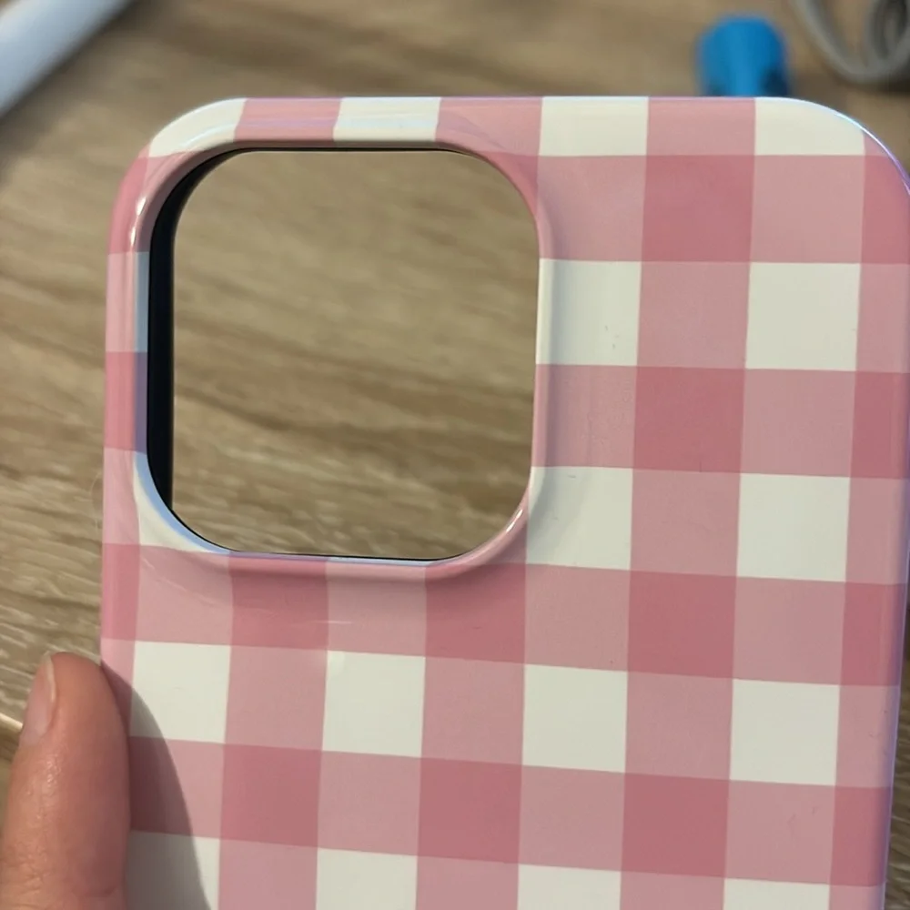Pink Checkered iPhone 16 Pro Max Case